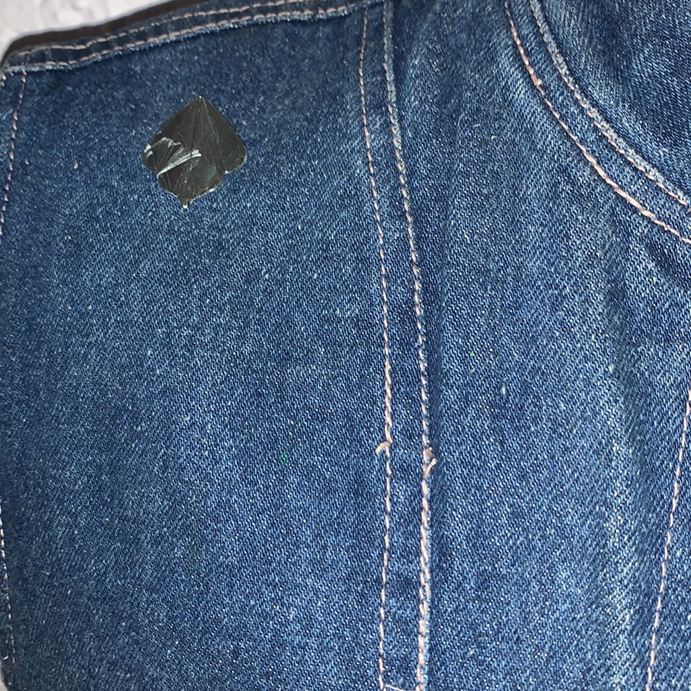 🌈Vintage 80’s Hand Painted Decorated Denim Vest - Picture 8 of 15